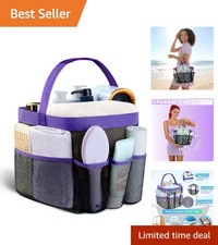 Portable 8-Pocket Shower Caddy with Rust-Resistant Material - Ideal for Students