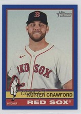 2025 Topps Heritage High Number SP Dark Blue Border Kutter Crawford #419 0y5c