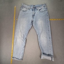 Levis 502 Jeans Mens Selvedge Med Wash Tapered Whiskers Honeycomb Fits 30x26