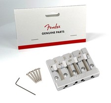 Genuine Fender HIMASS IV Bass Bridge 4-String BRASS / Chrome 5-Screw