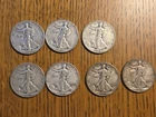 Liberty Walking Silver Half Dollars (7)