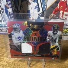 George Pickens Memorabilia Prizm Panini 2025 Select Cowboys Steelers Card