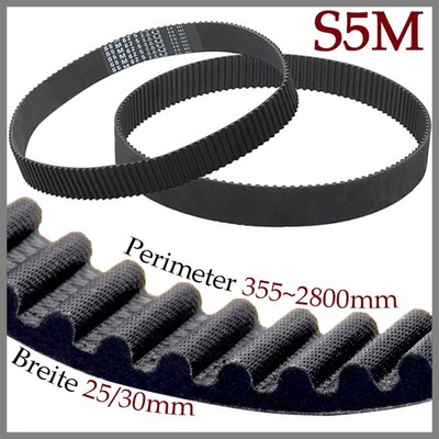 S5M Zahnriemen Geschlossen CNC Antriebsriemen Gummi Breite 25mm/30mm Für Drucker