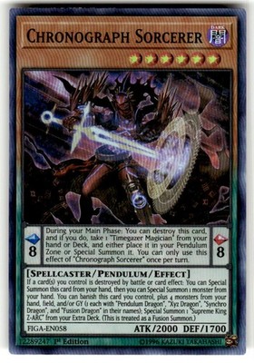 Chronograph Sorcerer FIGA-EN058 Super Rare Fists of the Gadgets Yu-Gi-Oh NM