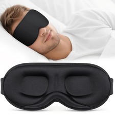 Sleep Mask for Men Women - 100 Blackout Eye Masks for Sleep - 3D Soft Sleepi...