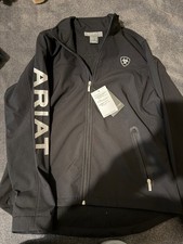 Ariat New Team Soft shell Jacket Black Full-Zip womens Sz XL