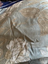 A Stunning Pair Of Dunelm Eau De Nil Floral Patterned Curtains Immaculate 