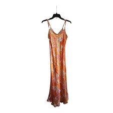 Loft NWT Long Slip Dress Size 6 Adjustable Spaghetti Straps Tropical