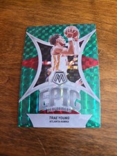 2023-24 Panini Mosaic - Epic Performers Trae Young #6 Green Mosaic Prizm