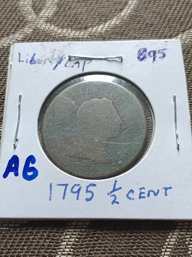 1795 Liberty Cap Half Cent AG3 Plain Edge Punctuated Date
