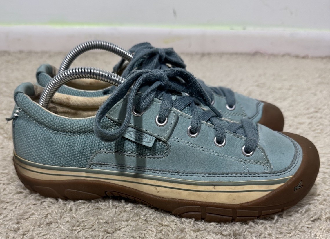 KEEN Coranado scarpa da trekking donna vulcanizzata trail sneaker taglia 10M blu vegan