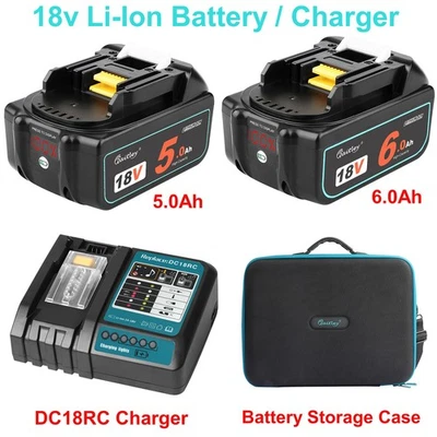 WAITLEY 18V 5.0Ah 6.0Ah Battery Charger Adapter for Makita BL1830 BL1840 BL1850 BL1860