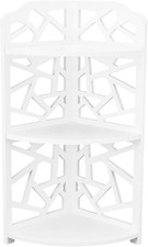 Armadio Angolare Con 3 Livelli, Tavoli Angolari per Piccoli Spazi, Scaffale Espo