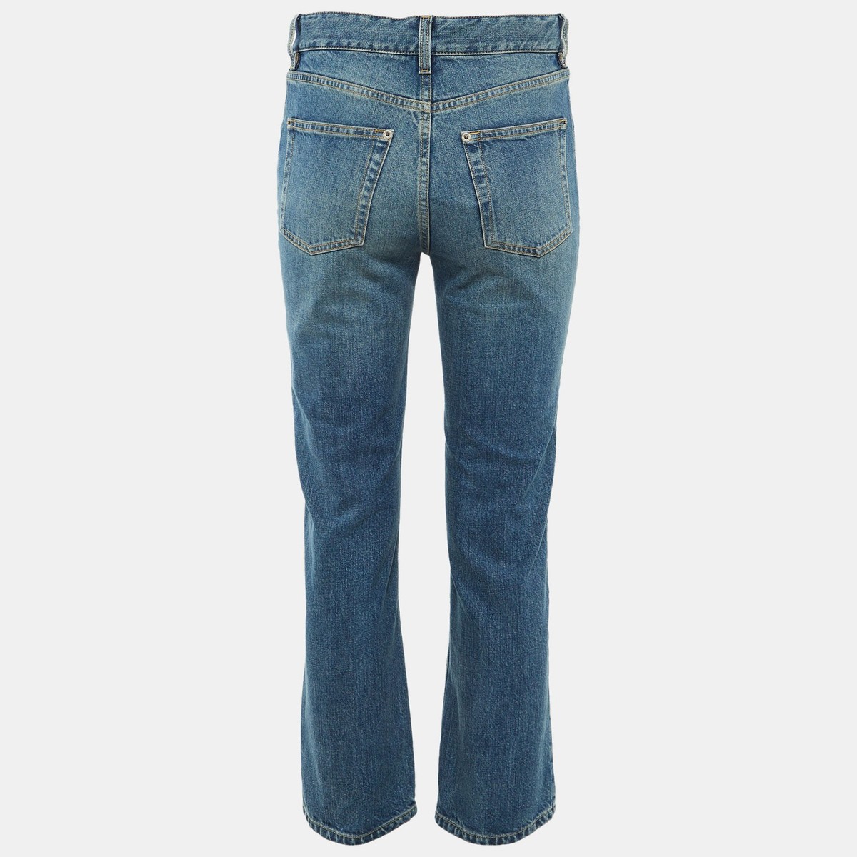 デニム・ジーパン Louis Vuitton | FADED BLUE MONOGRAM PATCH JEANS 1AA8ZR Louis Vuitton Blue Denim Monogram Patch High Waist Jeans S