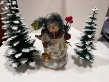 Light Up Snowman Figure Decoration,Christmas Decor NEEDS BATTERY 2 XMAS TREES
