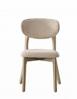 Stuhl Beige Elegant Minimalistisch Moderner Stil Harmonisch Edel