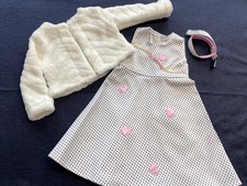 Stehpuppe 46-50 cm Hannah,Jessica,Happy Kitz, elegantes Kleid, Jacke, Gürtel 