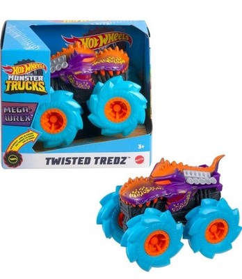 Hot Wheels Monster Trucks Mega-Wrex Twisted Tredz - Purple, Orange, Blue