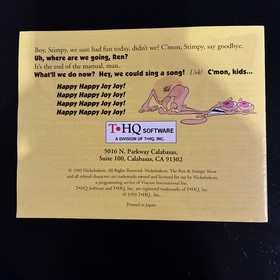 Ren & Stimpy Show: Buckaroos! Nintendo NES Instruction Booklet Manual Only