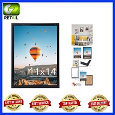 Lightweight 11x14 Black Picture Frame with Safe Plexiglass - Gift-Ready Design