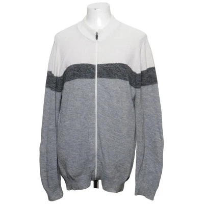 Key Largo, Strickjacke, Herren, Größe: XL, Mst Pep Jacket, Weiß/Grau #FBY - Bild 1 von 4