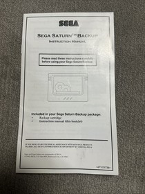 Sega Saturn Backup RAM Memory Cartridge OEM Authentic Tested/Working Instruction