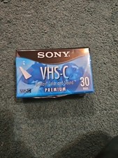 Sony VHS-C Camcorder Tape SP 30 EP 90 Min Premium Grade Color & Sound NEW