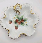 1950s Strawberry Scalloped Edge Dish From Japan Stamped K L S — photo 1