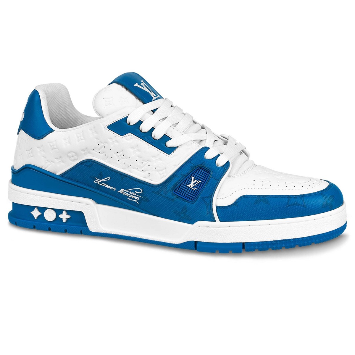 Louis Vuitton LV Trainer '54' White Blue Sneaker UK