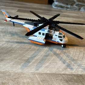 Lego City Coast Guard Helicopter, Used, With Instructions -Missing Sail, Minifig