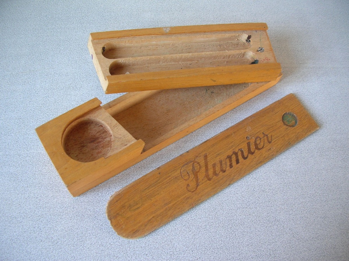 Plumier En Pin Naturel – 20,3 X 7 X 4 Cm – Boîte Rangement Crayons, Stylos – Pour école, Bureau – Enfant, étudiant, Enseignant - 8