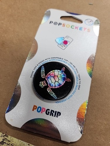 Brand New! PopSockets Phone Grip with Expanding Kickstand PopGrip- Turtle Black