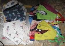New CHILDS cloth Reusable FACE MASKS choose Set : Boy Girls Adjustable KIDS