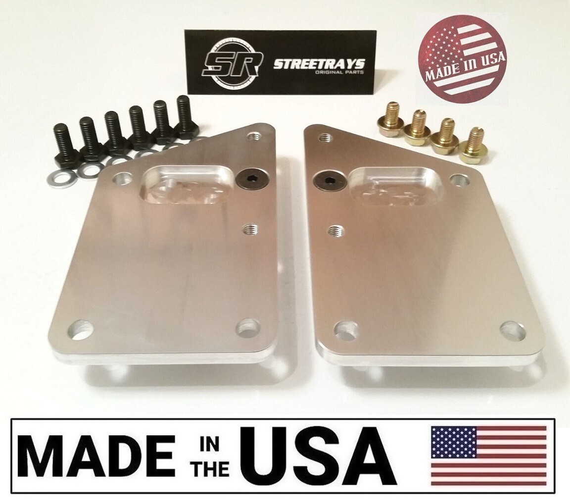 SR LS1 LSX Swap Engine Mount Adapter Plates for Blazer El Camino C10 Nova Impala SBC