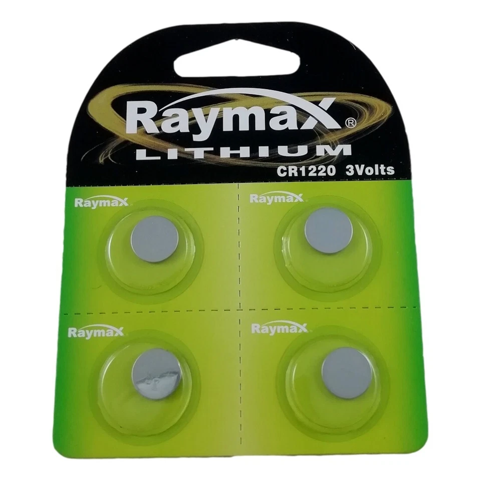 RAYMAX 4 X Pile Bouton CR1220 Lithium 3V Piles Batterie DL1220 Jouets Calculatrices Mon