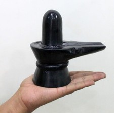 Black Marble Shiva Lingam Shiv Ling Mahadev Idol Murti Military Statue Moorti