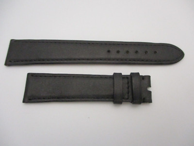 CHOPARD Matte Black Calf Hide Leather 18mm x 16mm Watch Strap Bands 115mm & 75mm
