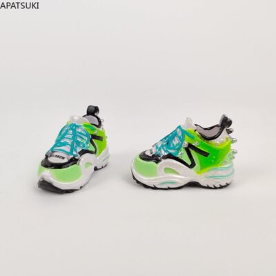 Grün Blau Mode Schuhe für Monster Puppe Turnschuhe Schuhe 1/6 Puppe Zubehör