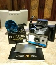 Polaroid Land Camera Automatic  210  Flashgun  268  Manuals Barely Used