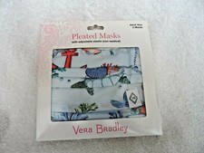 Vera Bradley 2 MASK SET PLEATED COTTON FACE MASKS Anchors Aweigh