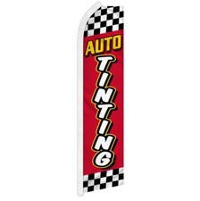 "AUTO TINTING" advertising super flag swooper banner business sign car tint ckrd