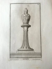 Canopus Mythology Antique Engraving Copperplate Campiglia-1735