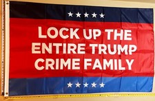 Trump For Prison Flag FREE SHIPPING e Lock Him Up Arrest Trump Democrat Sign 3x5