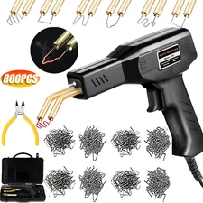 Plastic Welder Kit Soldering Tool Car Bumper Repair Welding Gun 800 Staples Case