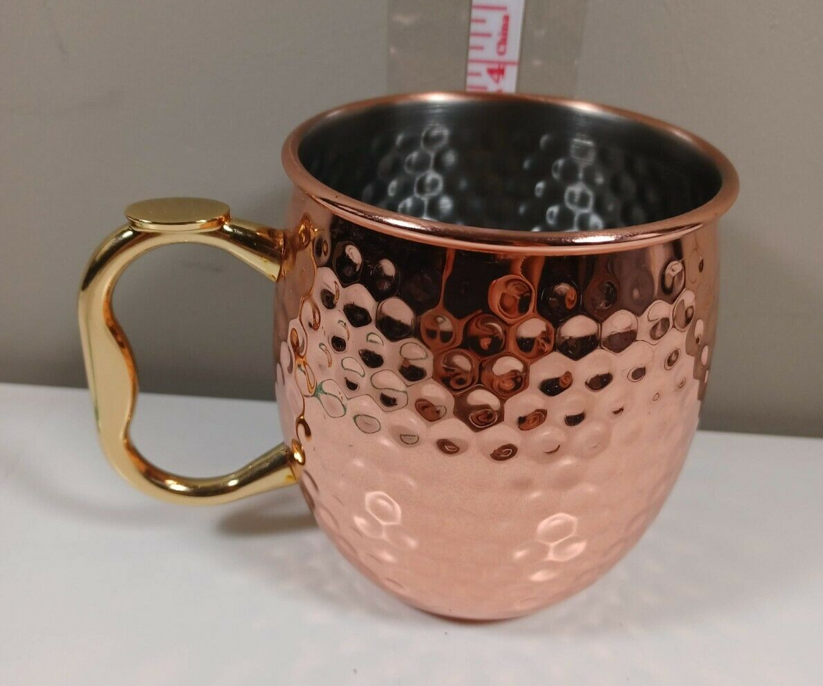 Oggi Copper Moscow Mule Brass Handle Metal Cup Mug | eBay