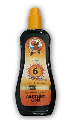 Australian Gold/SPF 6 Spray Oil Sunscreen 237ml/Sonnenschutz/Sonnencreme