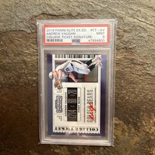 2019 Panini Elite Extra Andrew Vaughn College Ticket RED Signature Auto PSA 9