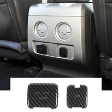 2pcs Armrest Box Rear Power Socket Panel Trim Decor Cover For Ford F150 2009-14