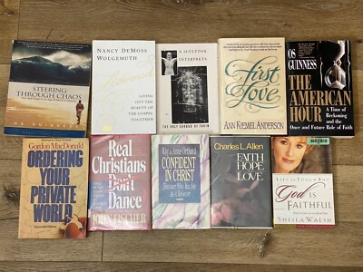 Lot of 10 Christian Books- God is Faithful, Faith Hope and Love..