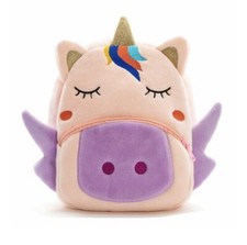 Animal Kids Toddler 3D School Carrying Bag Backpack Cute Plush Pink Unicorn